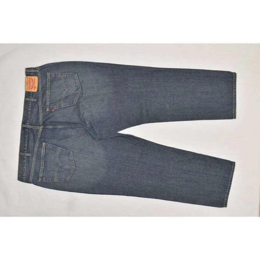 Levi's 559 Relaxed Straight Leg Jeans Men's Size 46x32 Dark Wash Denim Blue